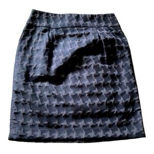 NWOT MERONA Black Houndstooth Jacquard Skirt Size 2